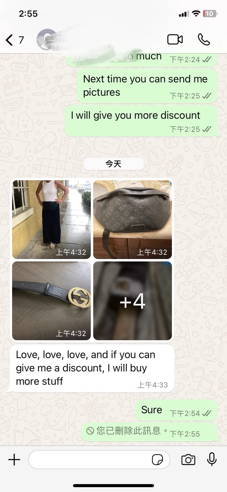 Customer message expressing love for the order and intent to buy again