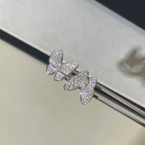 Twin Butterfly Pavé Ring