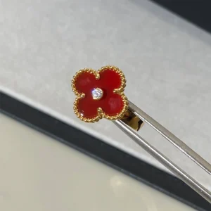 Red Agate Pavé Ring