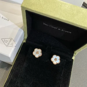 White Mother-of-Pearl Lucky Blossom Earrings