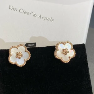 White Mother-of-Pearl Lucky Blossom Earrings