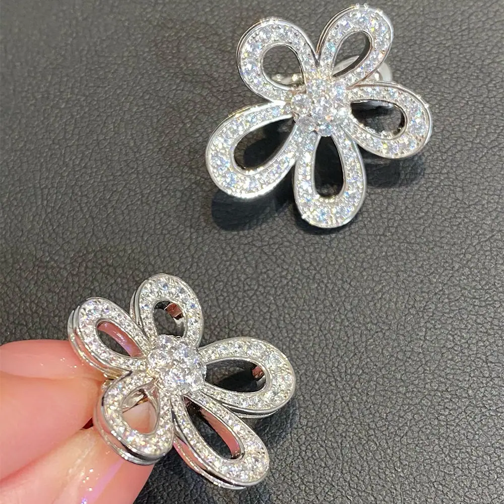 Floral Lace Pavé Earrings
