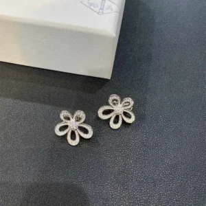 Floral Lace Pavé Earrings
