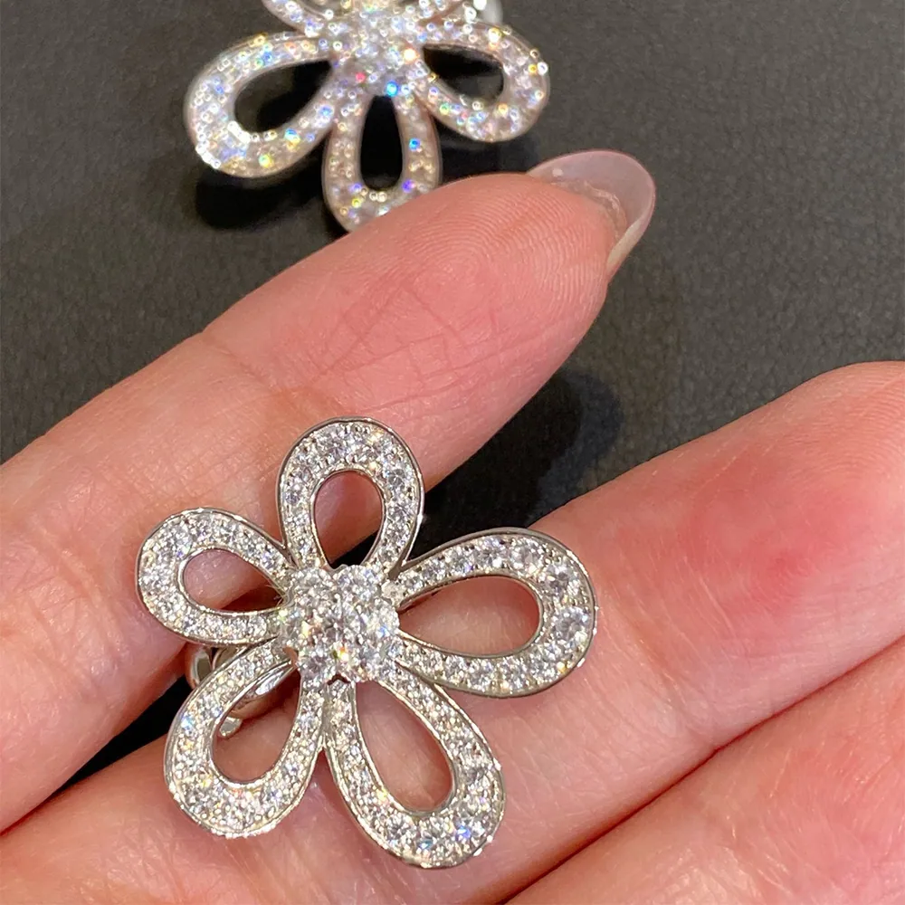 Floral Lace Pavé Earrings