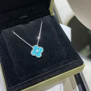 Amazonite Clover Pavé Necklace