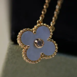Chalcedony Clover Necklace