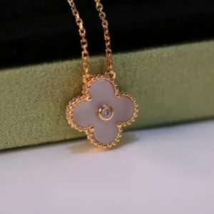 Chalcedony Clover Necklace
