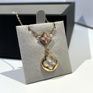 Mother-of-Pearl Graphic Pendant Necklace