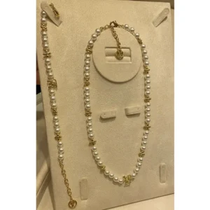 Pearl Floral Letter Floral Necklace