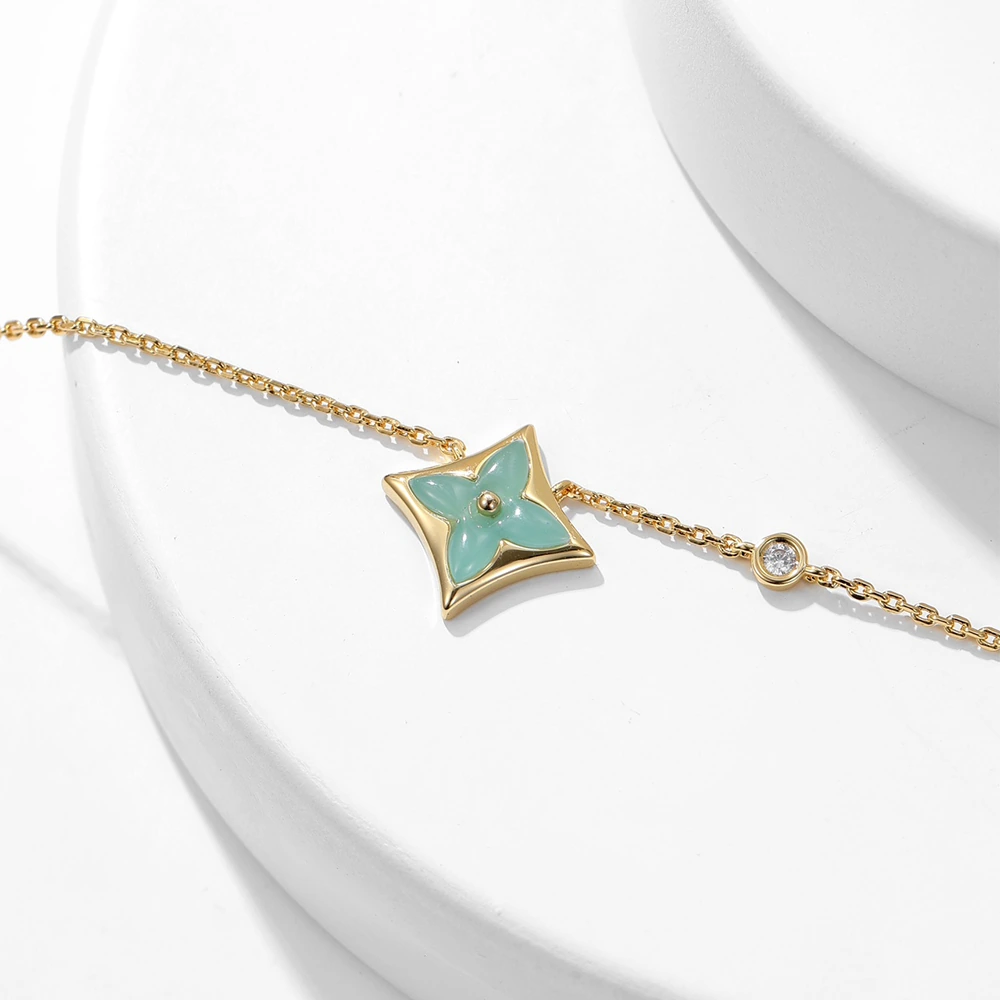 Amazonite Graphic Pendant Necklace