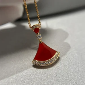 Carnelian Fan Necklace