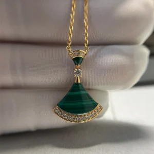 Malachite Fan Necklace