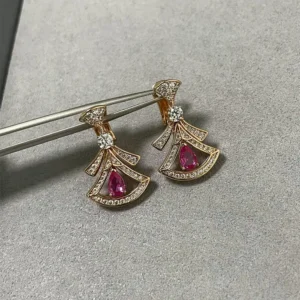 Carnelian Red Fan Earrings