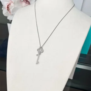 Pavé Key Pendant Necklace