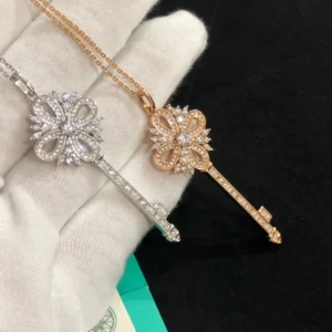 Snowflake Marquise Key Necklace