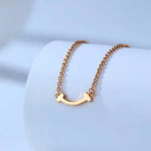 Smile Pavé Necklace (Mini Version)
