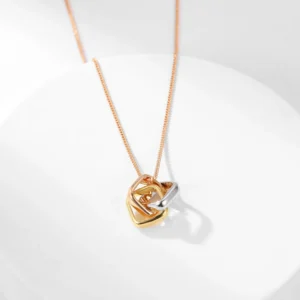 Cushion Tri-Ring Necklace