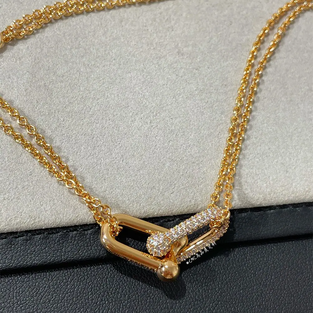 Hardware Pavé Necklace