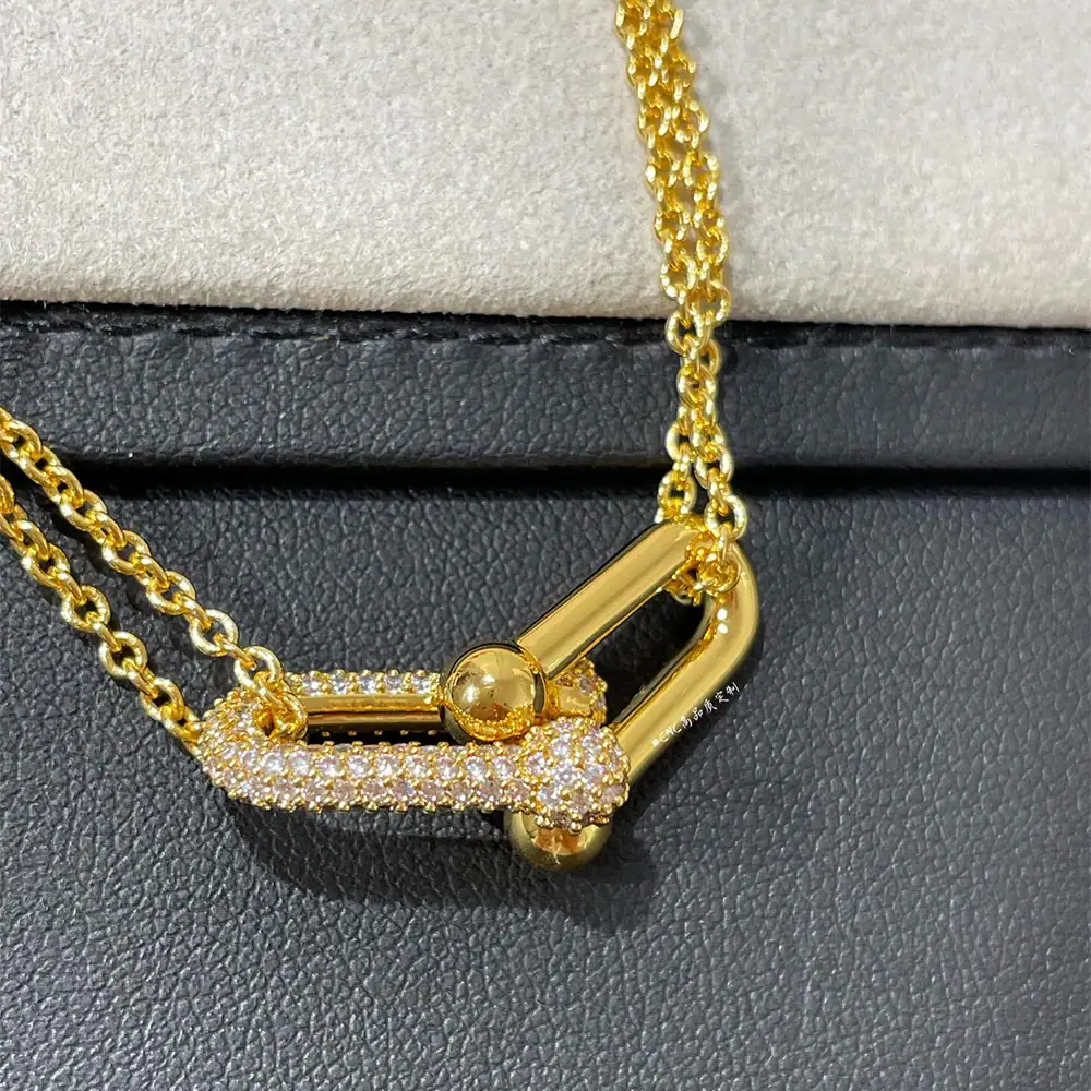Hardware Pavé Necklace
