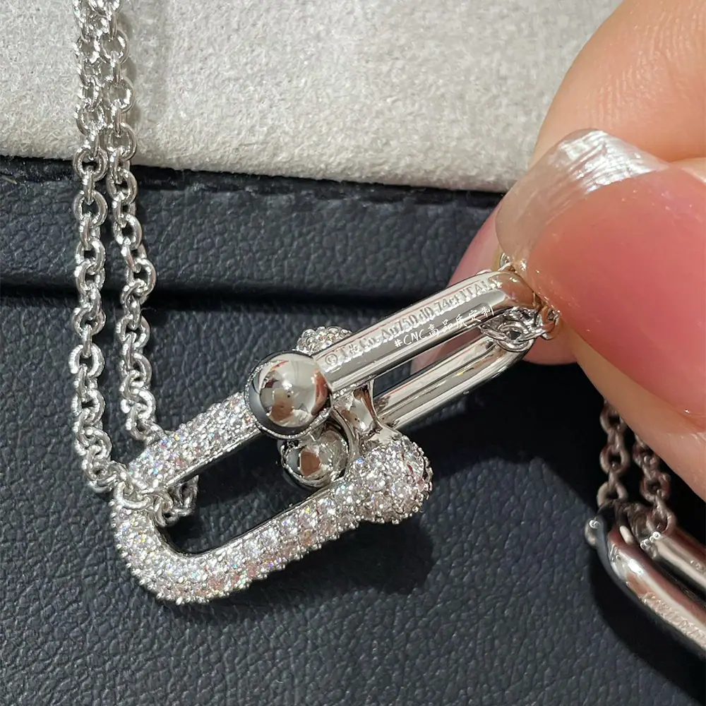 Hardware Pavé Necklace