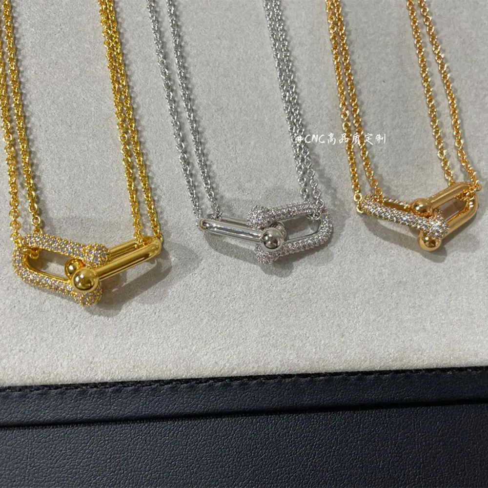 Hardware Pavé Necklace