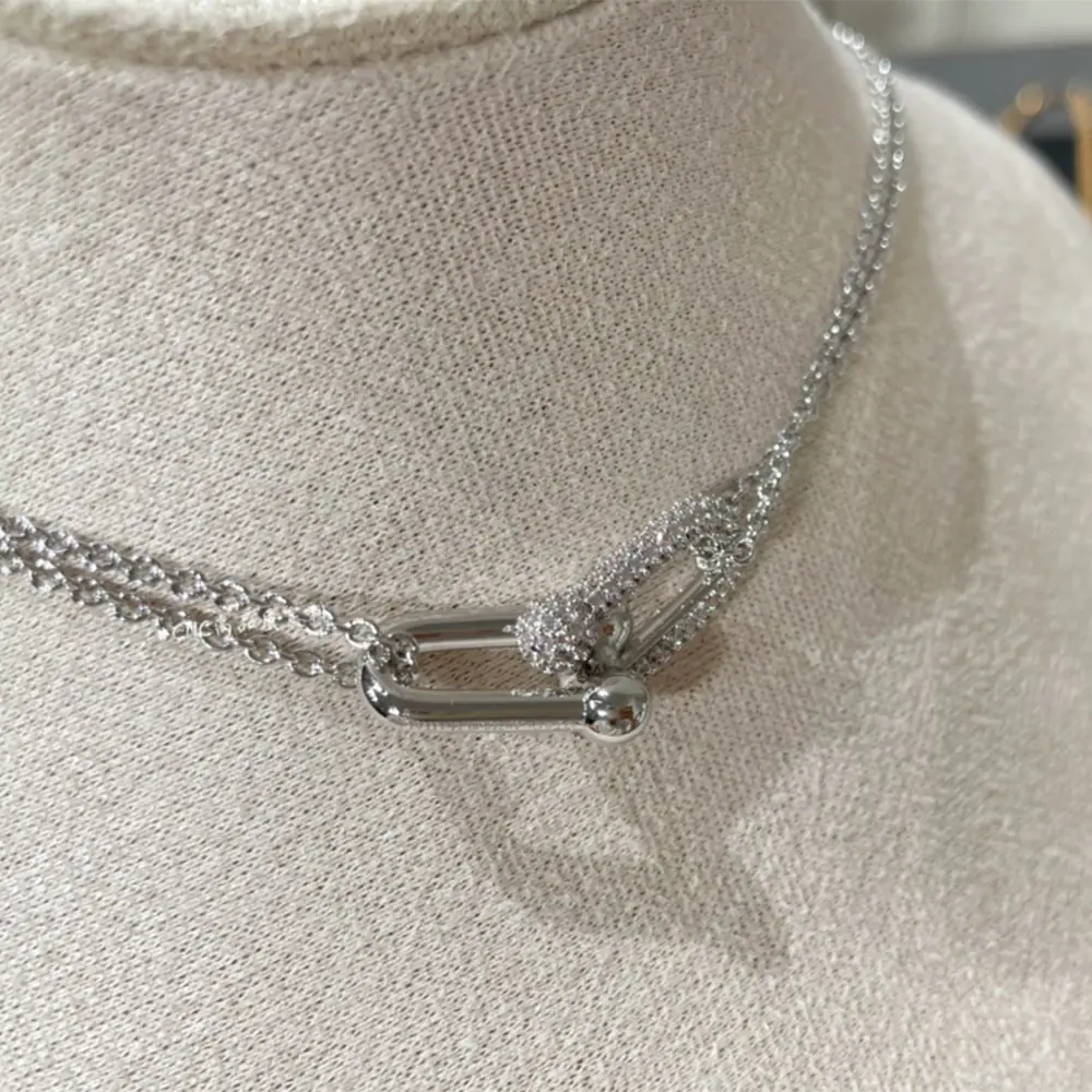 Hardware Pavé Necklace
