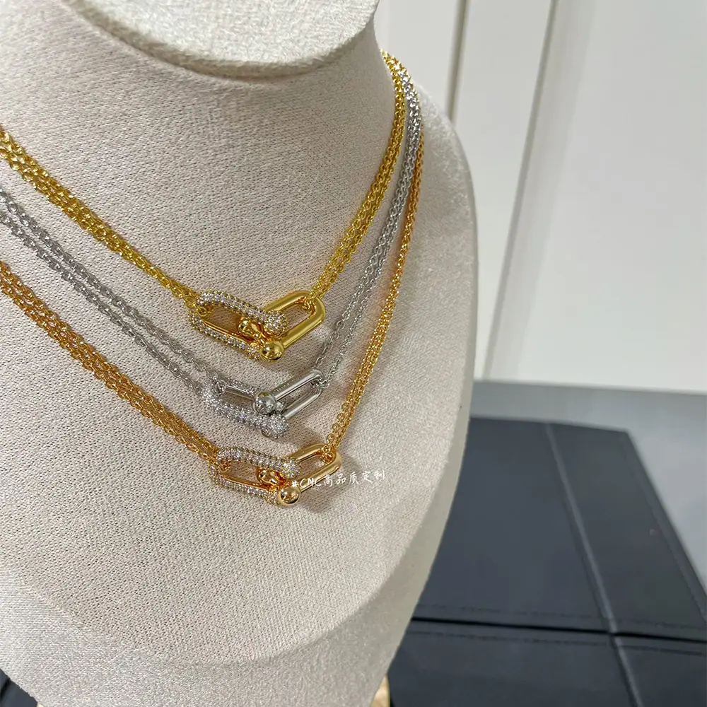 Hardware Pavé Necklace