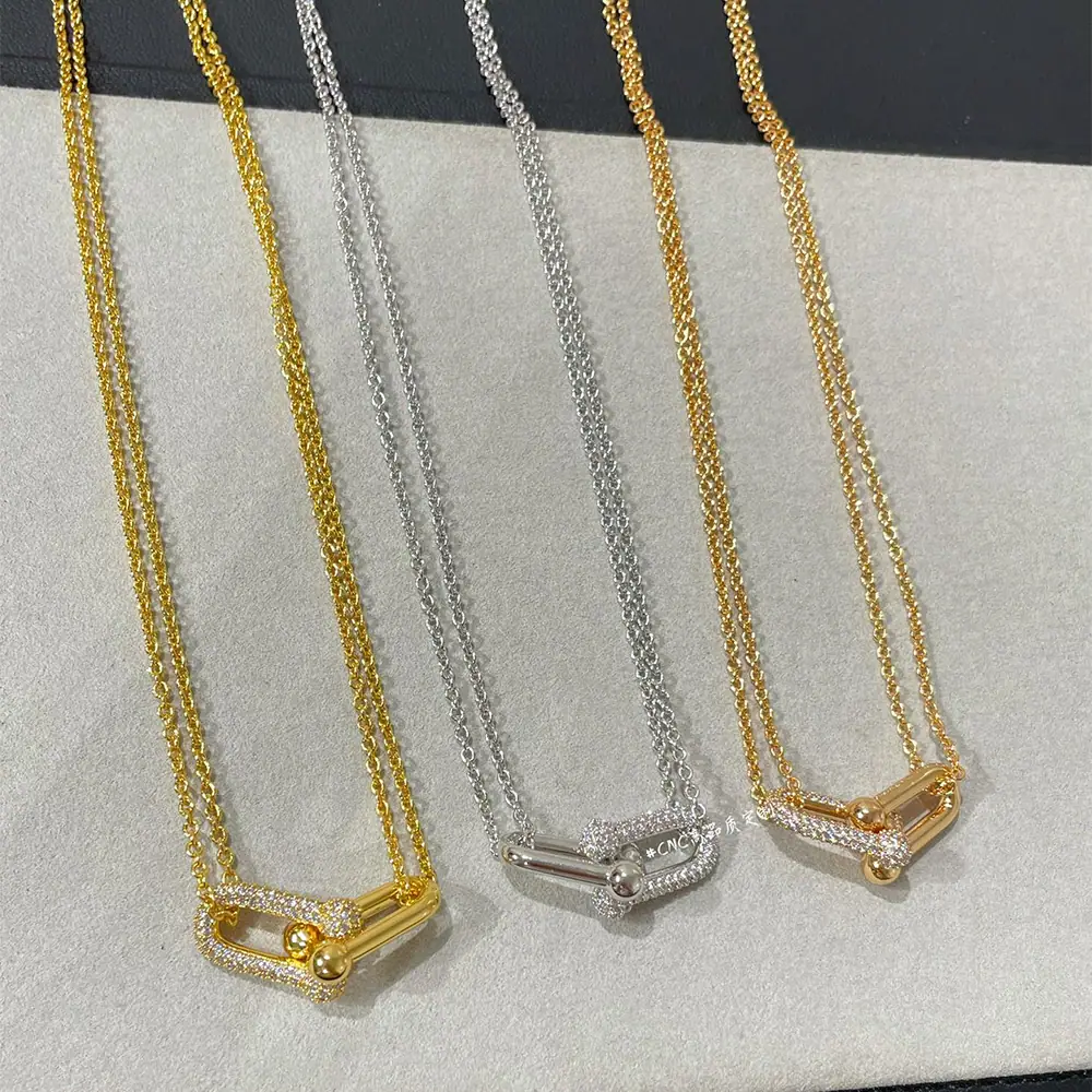 Hardware Pavé Necklace