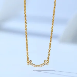Smile Pavé Necklace (Mini Version)