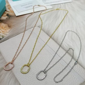Padlock Pavé Pendant Necklace