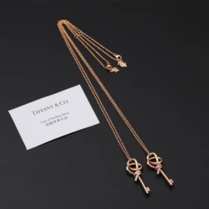Key Pavé Pendant Necklace