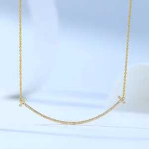 Pavé Smile Necklace (Large Version)