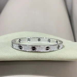 Screw Motif Pavé Bracelet