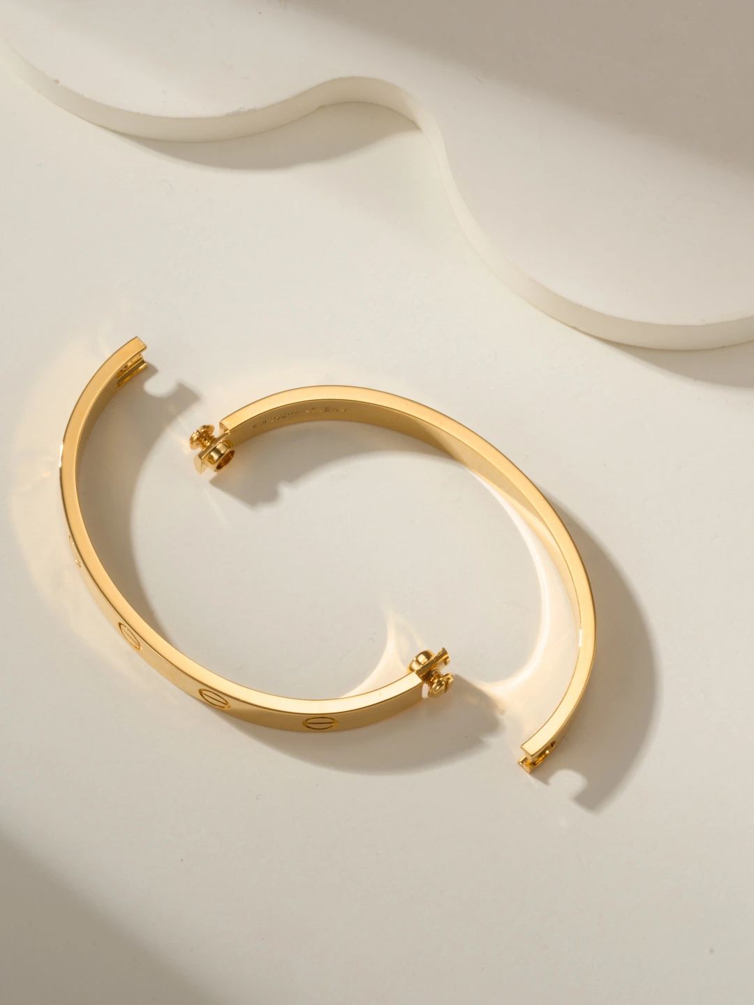 Wide Polished Screw Motif Bracelet