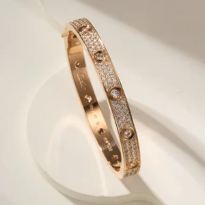 Wide Pavé Screw Motif Bracelet