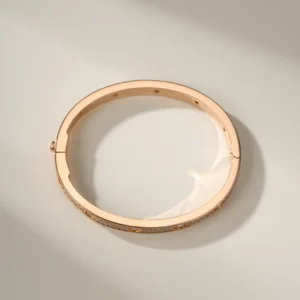 Wide Pavé Screw Motif Bracelet