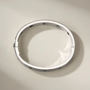 Wide Pavé Screw Motif Bracelet