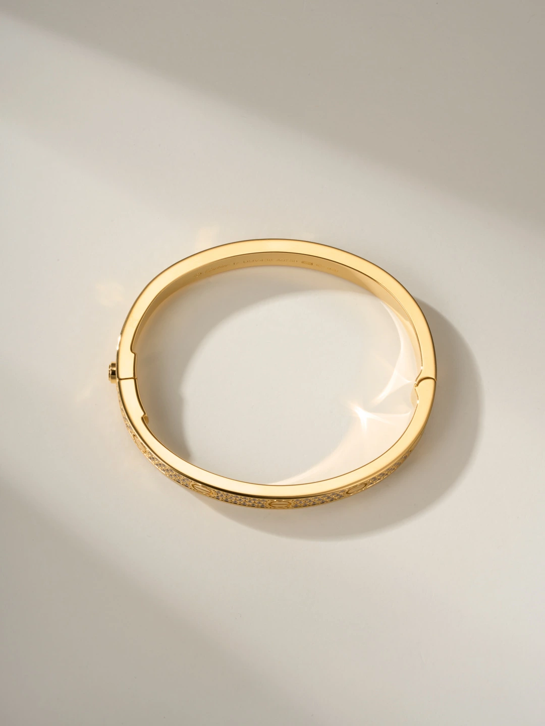 Wide Pavé Screw Motif Bracelet