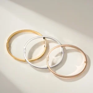 Slim Screw Motif Six-Pavé Bracelet