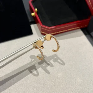 Nail Pavé Stud Earrings