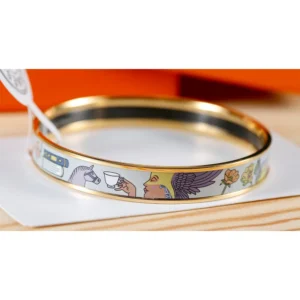Enamel Bangle Bracelet
