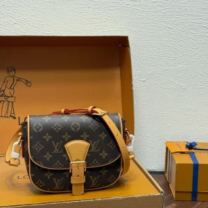 Monogram Vintage Schulter & Umhänge Umhängetasche, Narbenleder, 20 × 17 cm, 0,64 kg