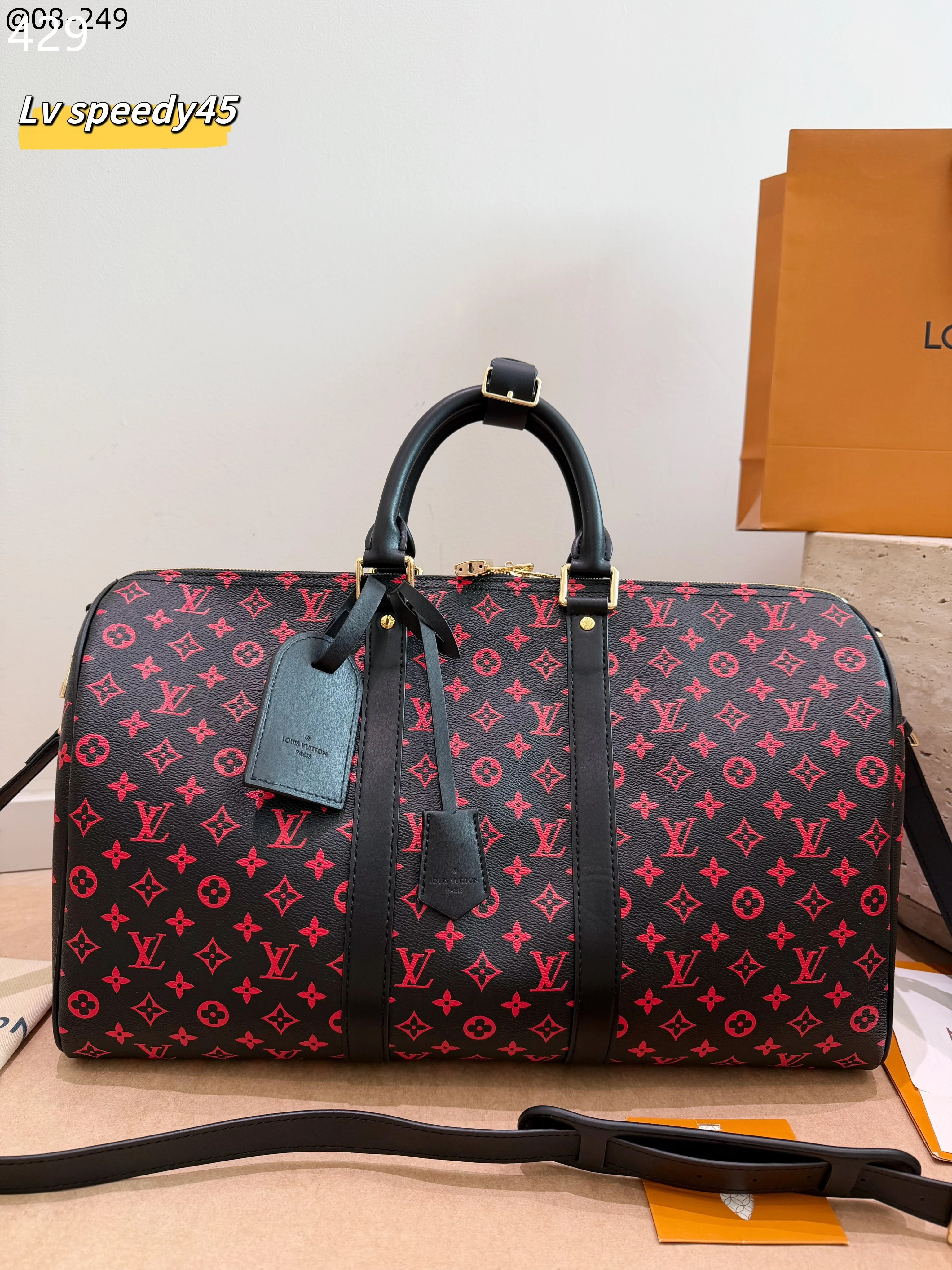 Monogramm Boston Tasche, Leder, 45 cm, 1,35 kg