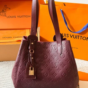 Embossed Monogram Leather Tote Bag, Leather, Large 40 × 30 cm / Small 30 × 25 cm, 1.2 kg