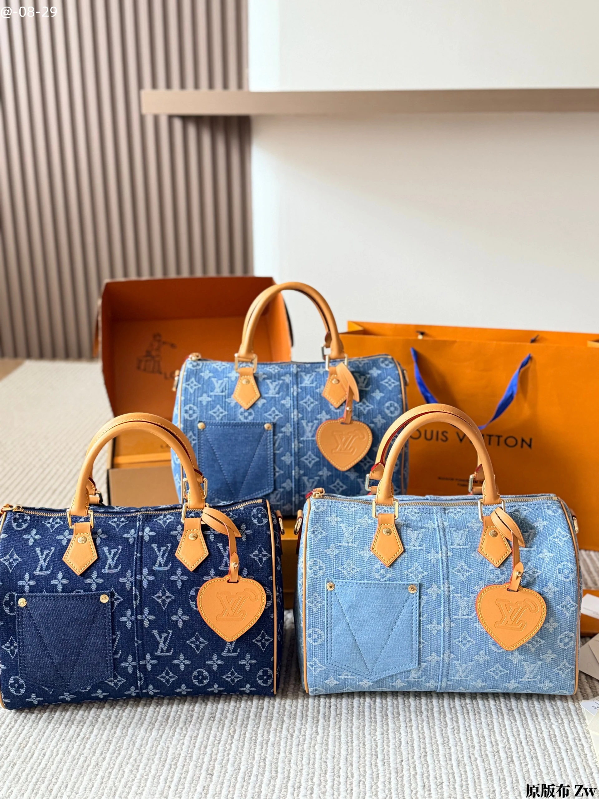 Gedruckter Denim mit Tragegriff Schulter & Umhänge Kissentasche, Leinwand, 30 × 18 × 15 cm, 0,95 kg - Image 7