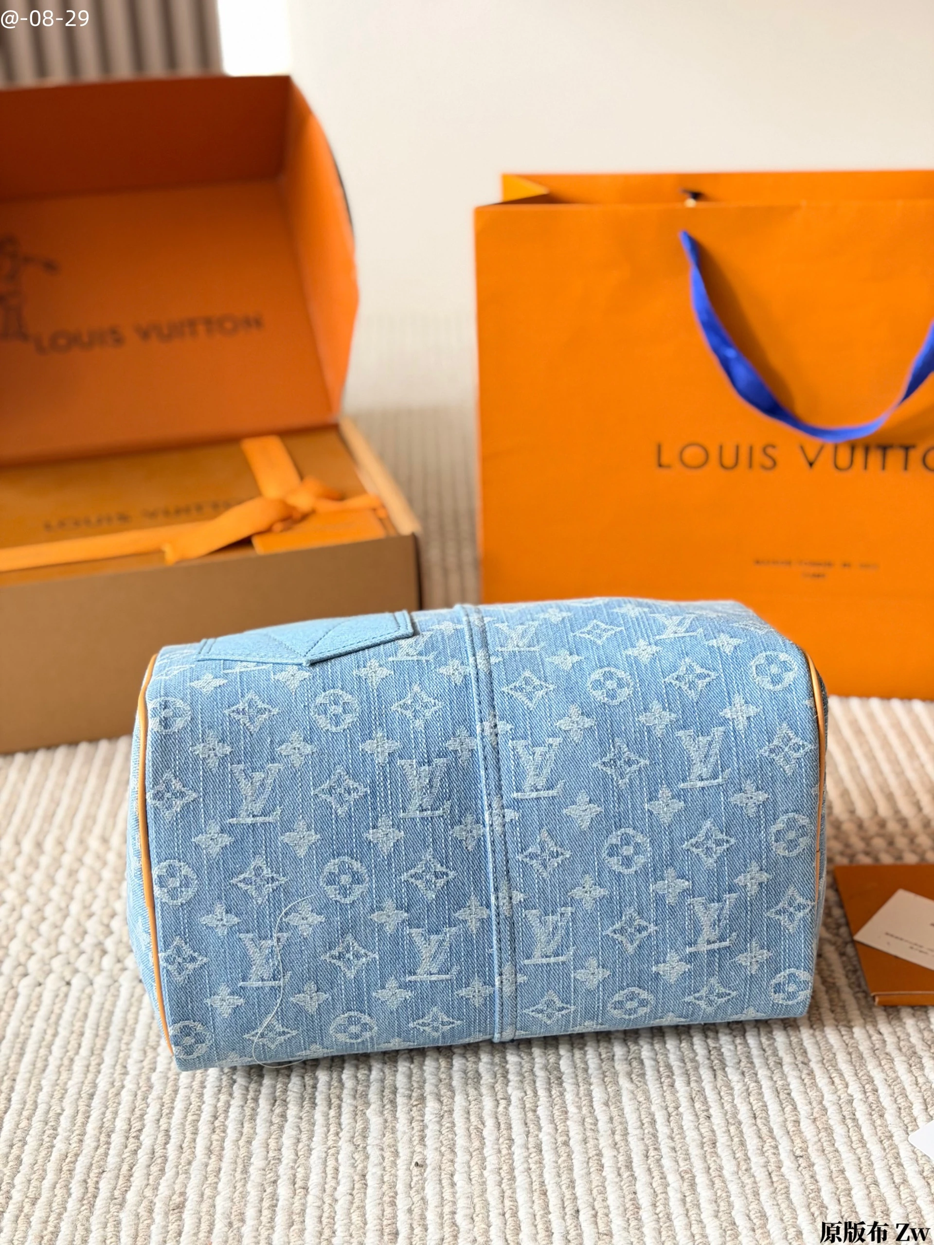 Gedruckter Denim mit Tragegriff Schulter & Umhänge Kissentasche, Leinwand, 30 × 18 × 15 cm, 0,95 kg - Image 10
